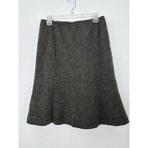 Linda‎ Allard Ellen Tracy WMN Skirt 10 Boucle Wool Silk Blend Fit & Flare Career